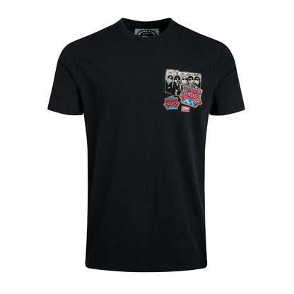 Black - Front - Weird Fish Mens Travelling Whaleburys Marble Wash T-Shirt