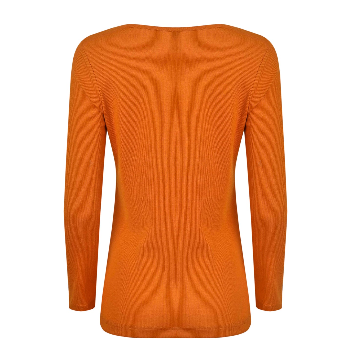 Brick Orange - Back - Weird Fish Womens-Ladies Maine Organic Long-Sleeved T-Shirt