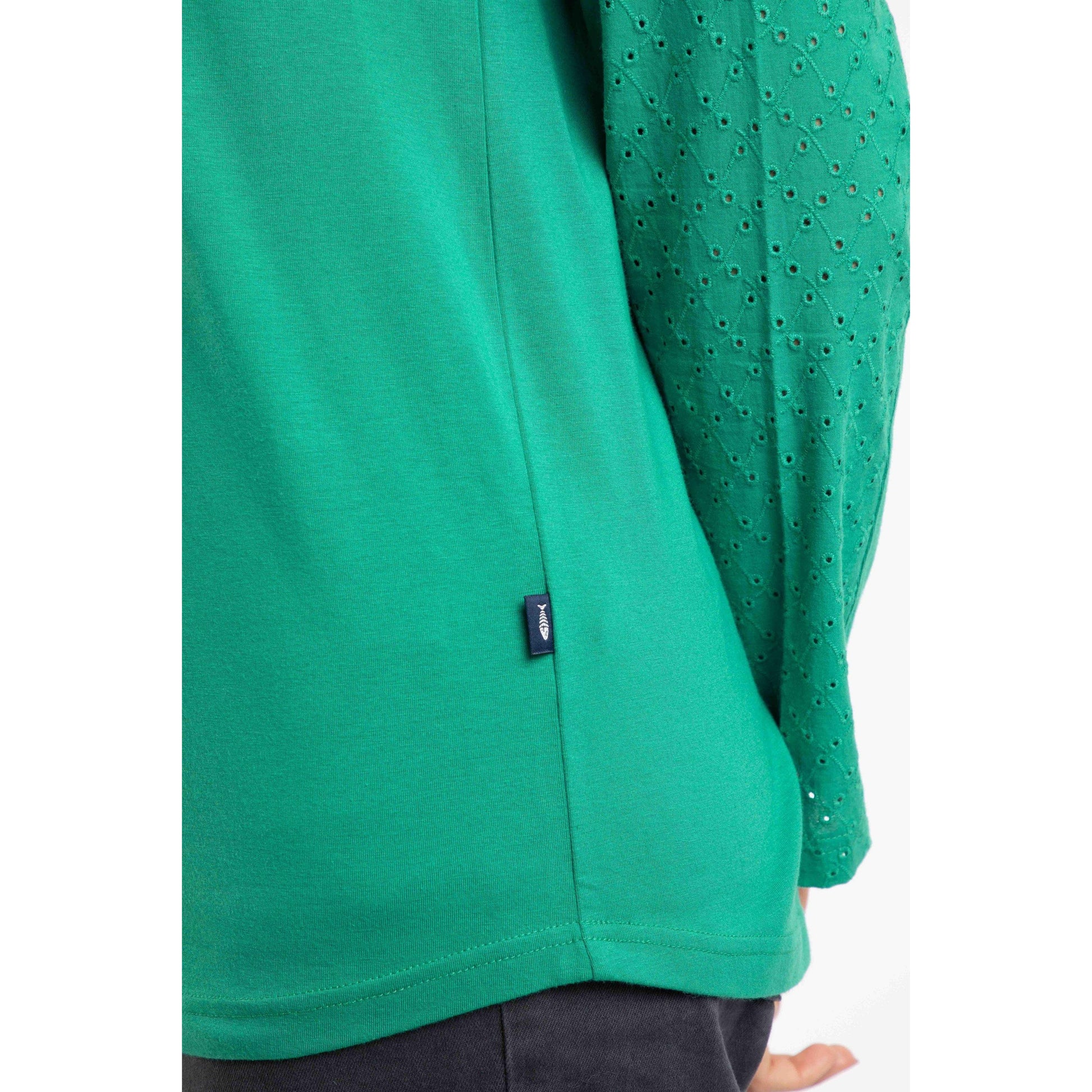 Green - Pack Shot - Weird Fish Womens-Ladies Topia Organic Long-Sleeved Top