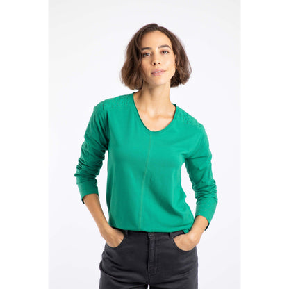 Green - Front - Weird Fish Womens-Ladies Topia Organic Long-Sleeved Top