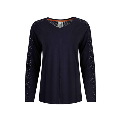 Midnight - Front - Weird Fish Womens-Ladies Topia Organic Long-Sleeved Top