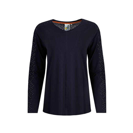 Midnight - Front - Weird Fish Womens-Ladies Topia Organic Long-Sleeved Top