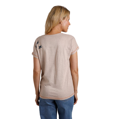 Sand Dune - Lifestyle - Weird Fish Womens-Ladies Swirling Swallows Marl Organic T-Shirt