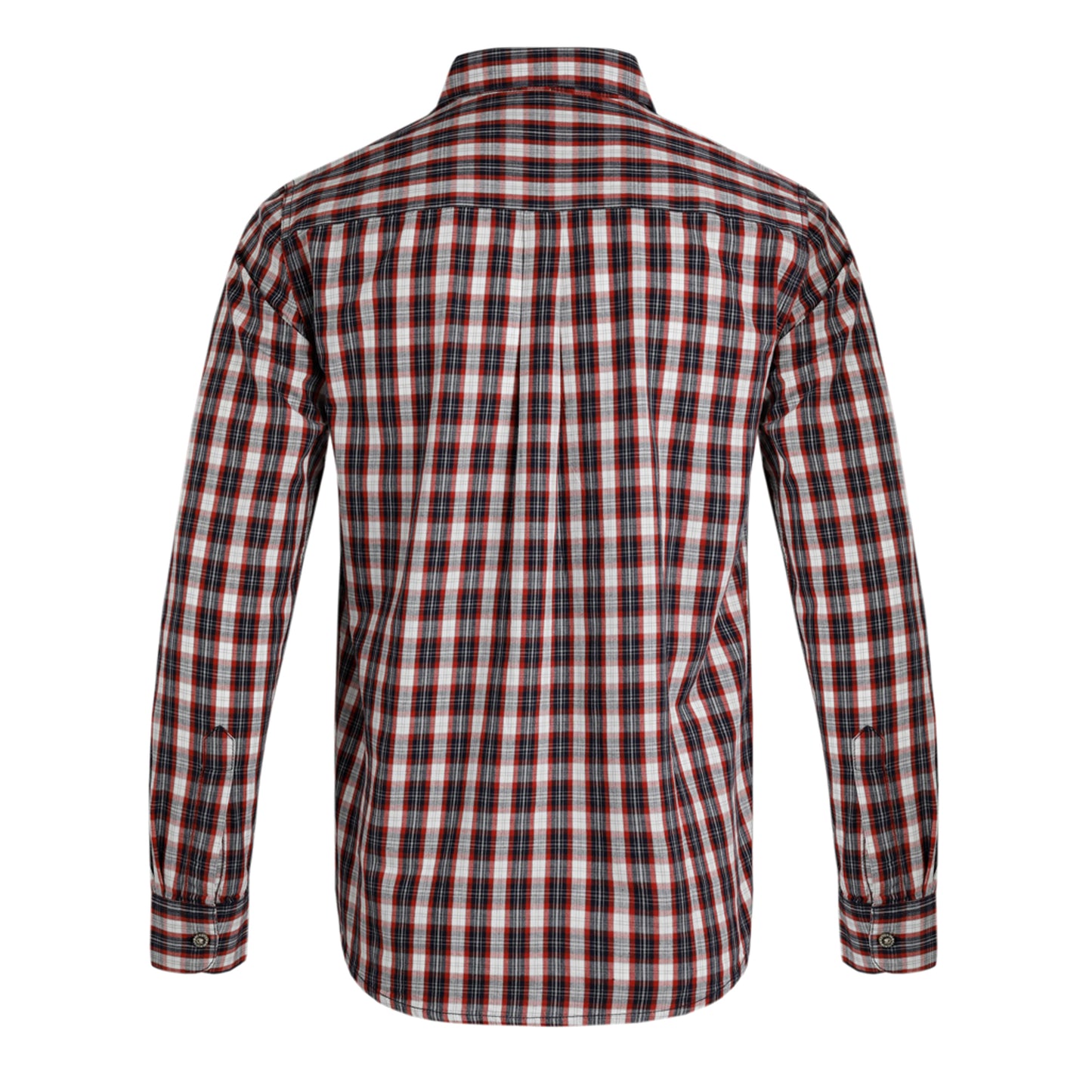 Navy - Back - Weird Fish Mens Lando Checked Long-Sleeved Shirt