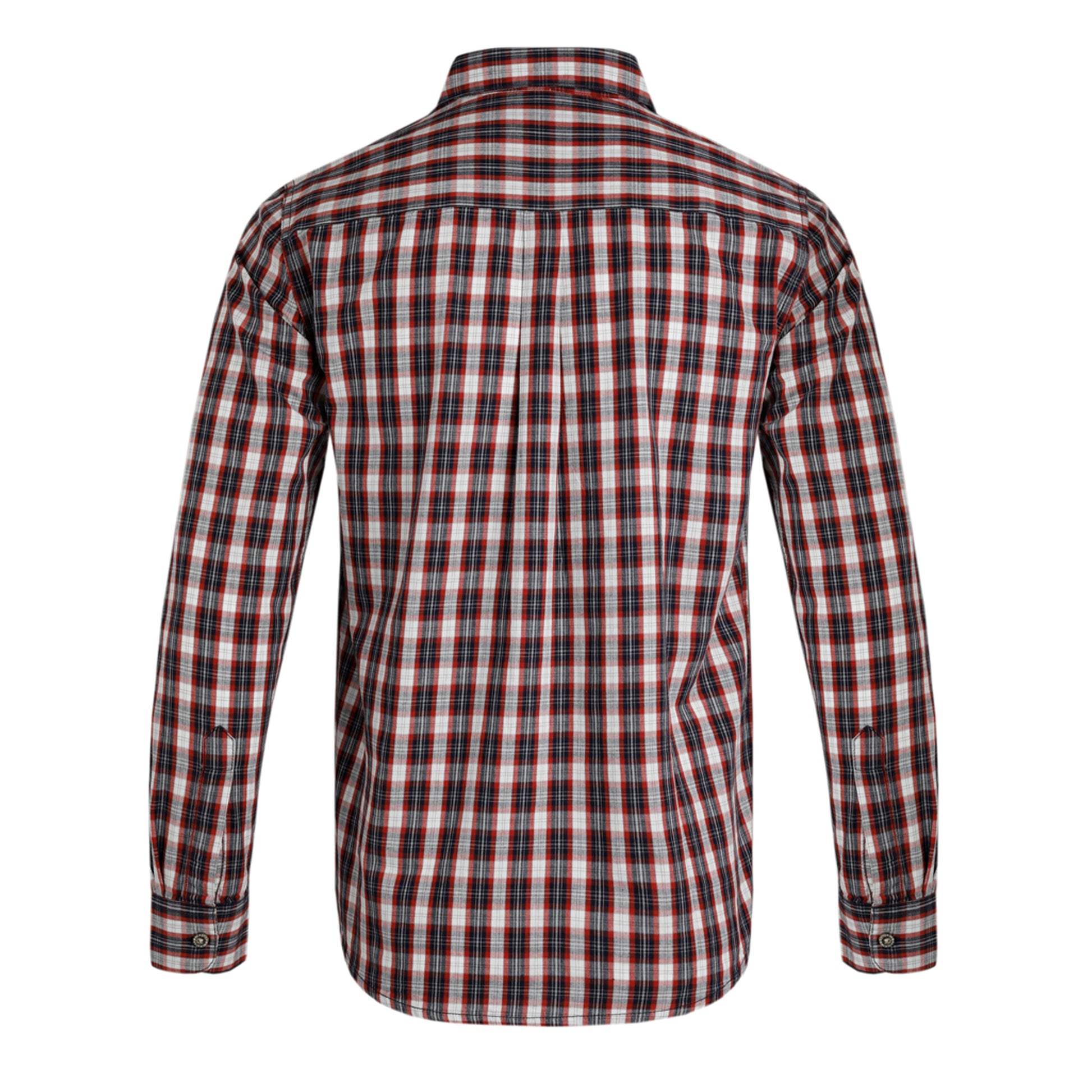 Navy - Back - Weird Fish Mens Lando Checked Long-Sleeved Shirt