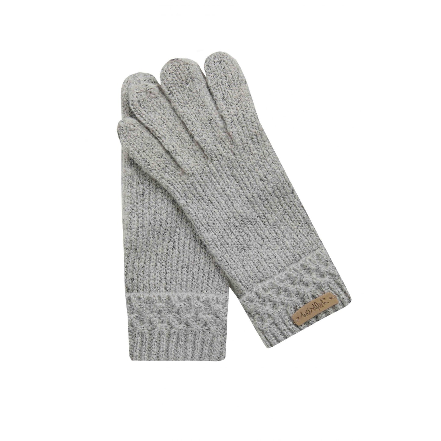 Pearl Grey - Front - Weird Fish Unisex Adult Hiawatha Eco Friendly Gloves