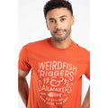 Rust - Front - Weird Fish Mens Riggers Reverse Printed Organic T-Shirt