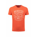 Rust Orange - Front - Weird Fish Mens Riggers Reverse Printed Organic T-Shirt