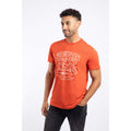 Rust Orange - Close up - Weird Fish Mens Riggers Reverse Printed Organic T-Shirt