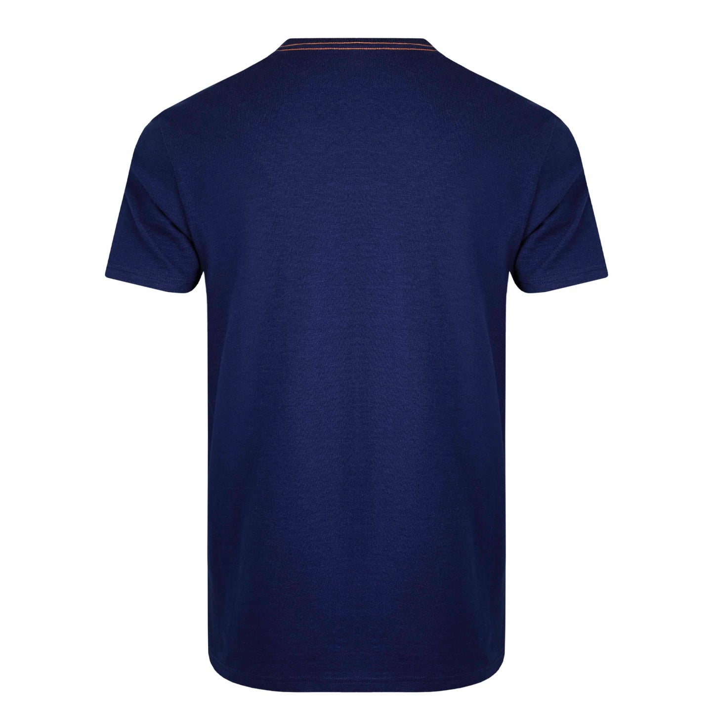 Dark Blue - Back - Weird Fish Mens Riggers Reverse Printed Organic T-Shirt