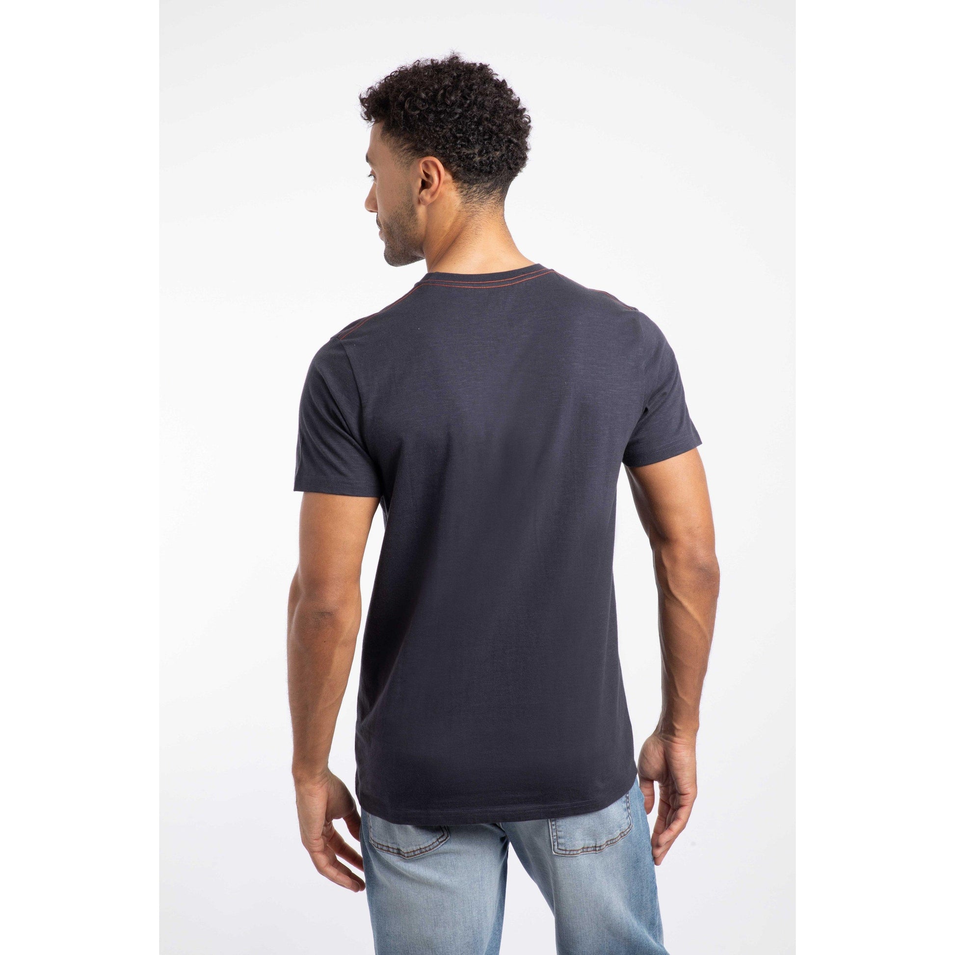 Midnight - Back - Weird Fish Mens Riggers Reverse Printed Organic T-Shirt