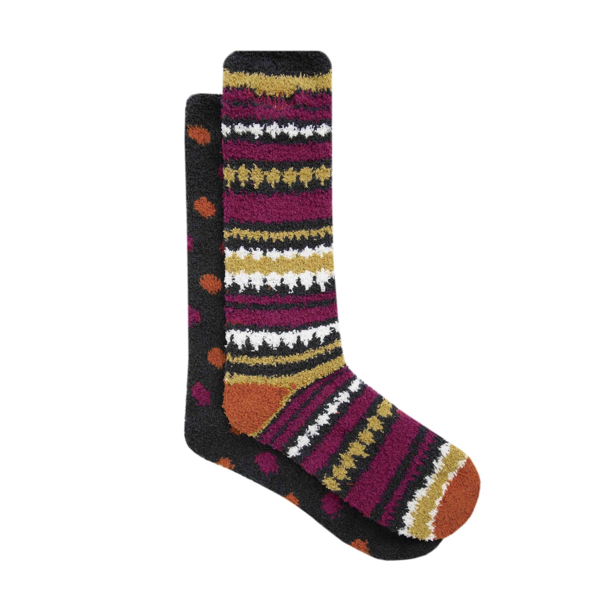 Navy - Front - Weird Fish Womens-Ladies Park Fluffy Eco Friendly Socks (Pack Of 2)