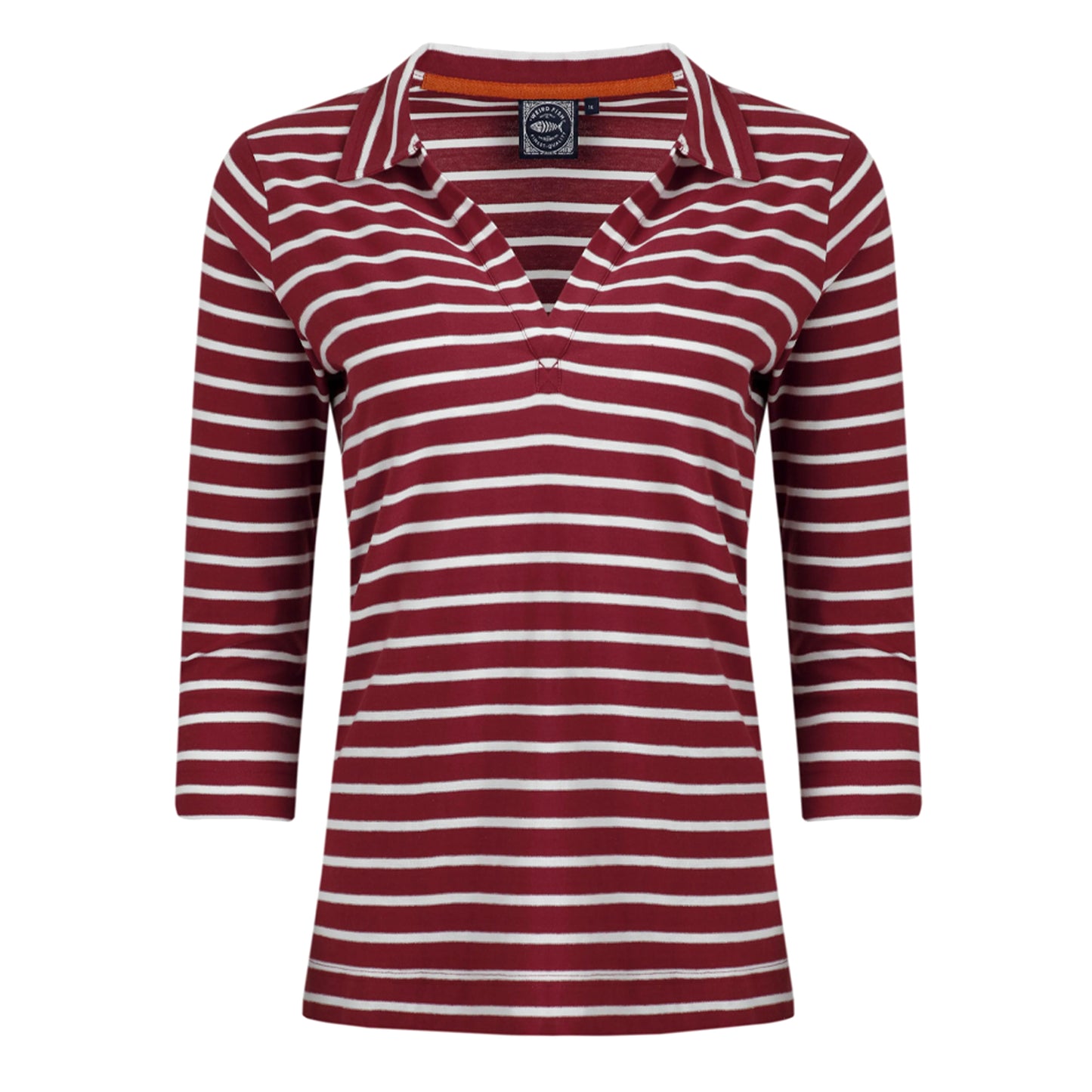 Rhubarb - Front - Weird Fish Womens-Ladies Rhianna Striped Organic Cotton Shirt