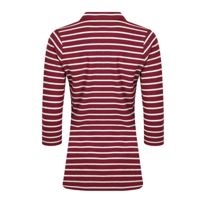 Rhubarb - Back - Weird Fish Womens-Ladies Rhianna Striped Organic Cotton Shirt
