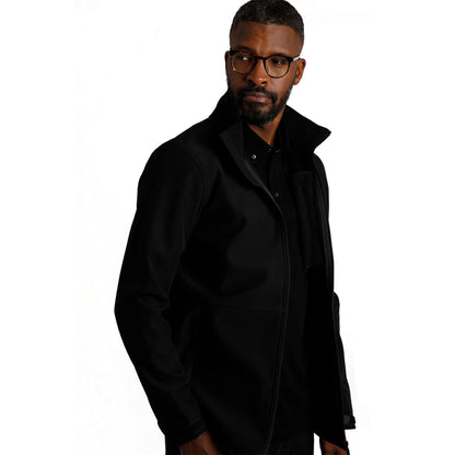 Black - Side - Weird Fish Mens Concord Showerproof Soft Shell Jacket
