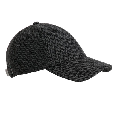 Charcoal Grey - Front - Weird Fish Unisex Adult Grasmere Herringbone Cap