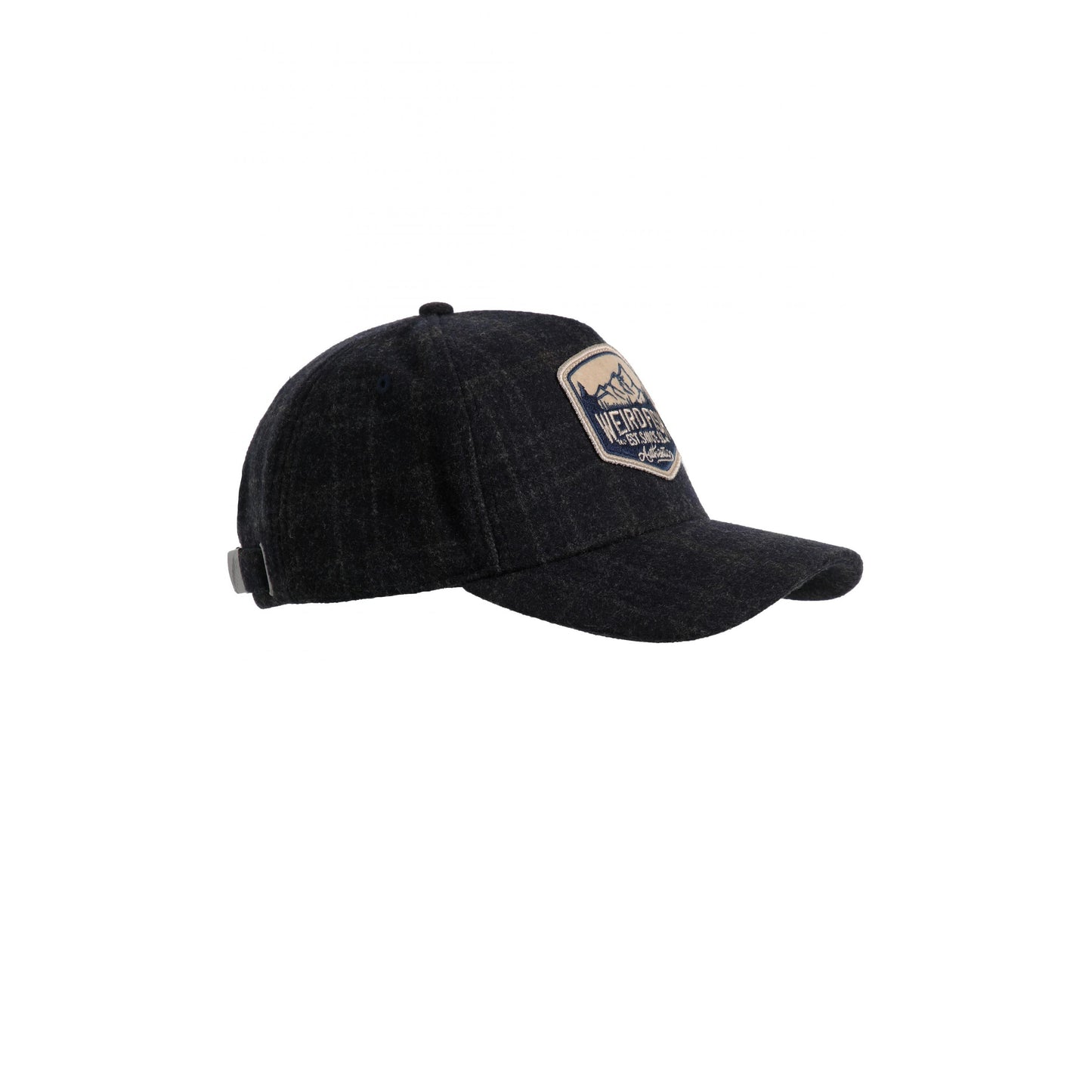Navy - Front - Weird Fish Unisex Adult Rosthwaite Checked Flannel Cap