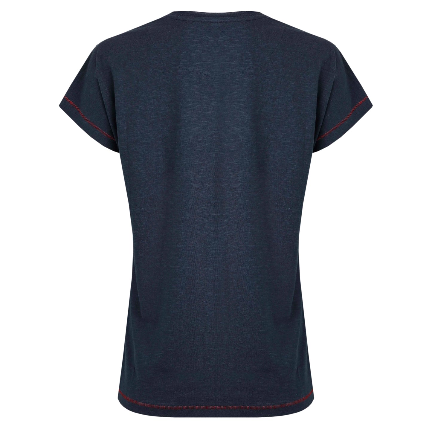 Navy - Back - Weird Fish Womens-Ladies Gallopers Horse Slub Organic T-Shirt