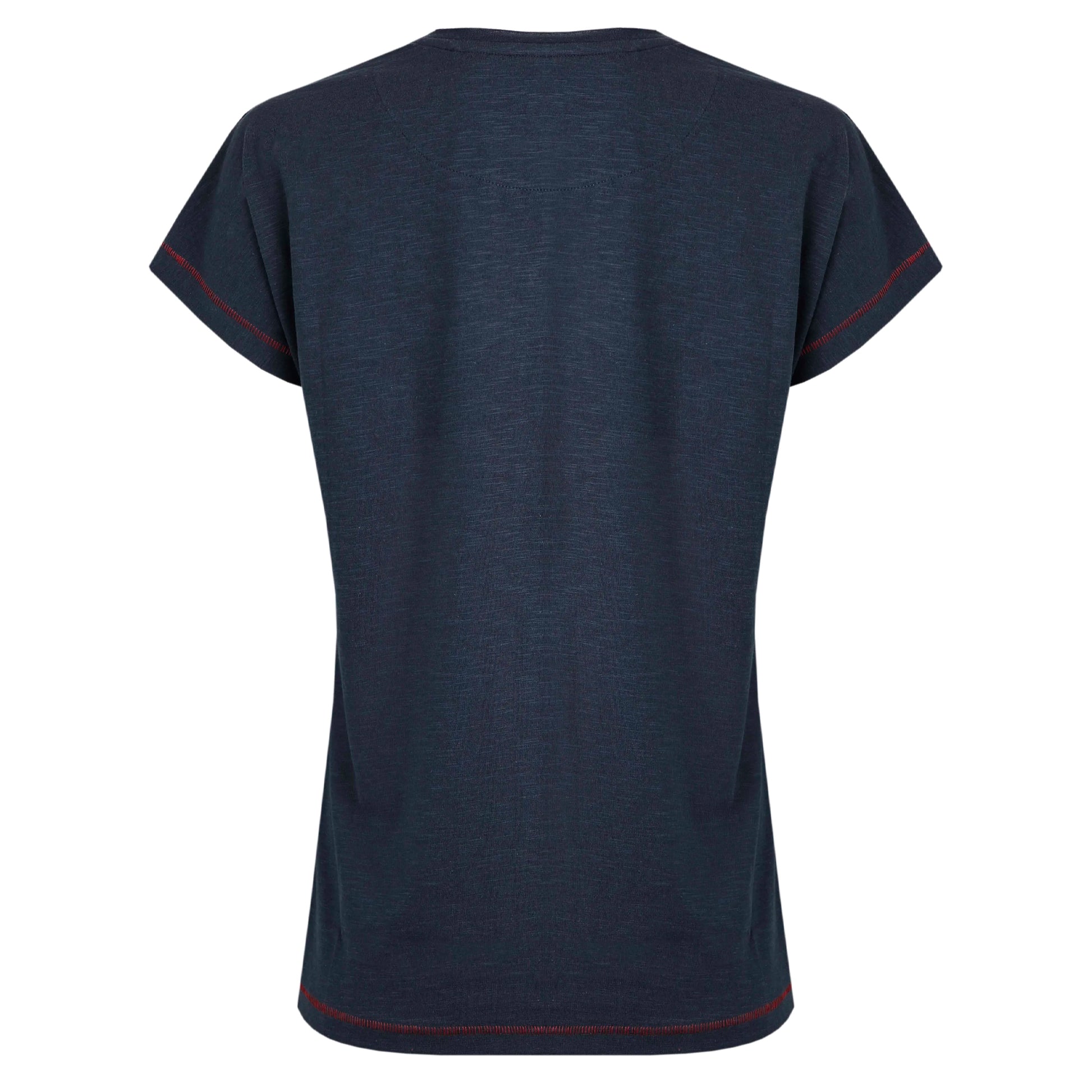 Navy - Back - Weird Fish Womens-Ladies Gallopers Horse Slub Organic T-Shirt