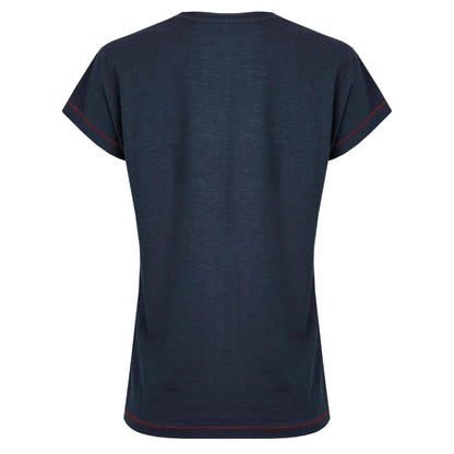 Navy - Back - Weird Fish Womens-Ladies Gallopers Horse Slub Organic T-Shirt