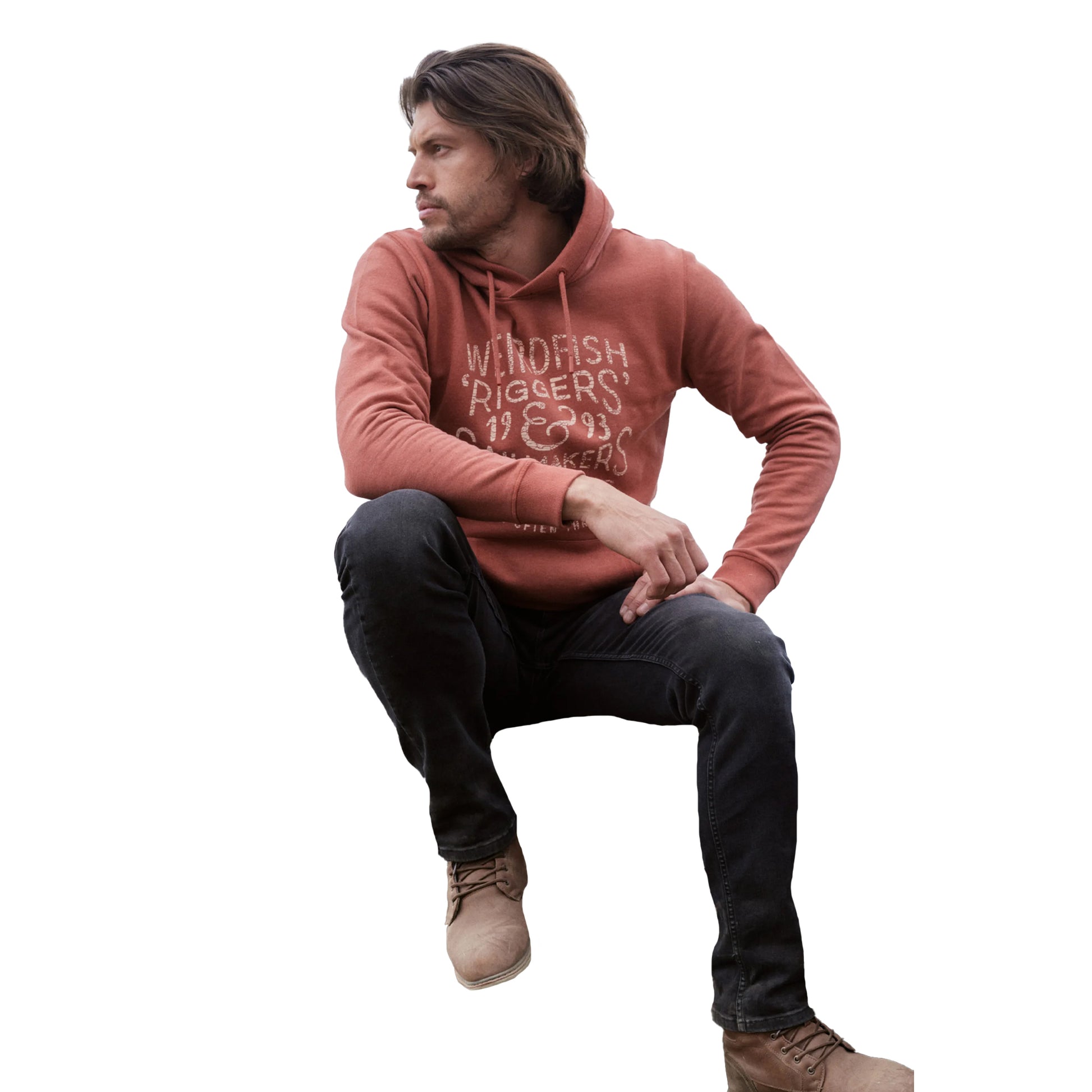 Nut - Back - Weird Fish Mens Bryant Text Hoodie