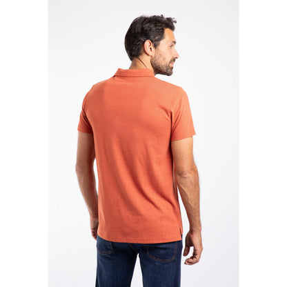 Rust - Back - Weird Fish Mens Jetstream Eco Friendly Branded Polo Shirt