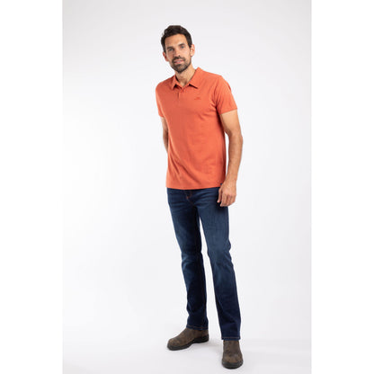 Rust - Side - Weird Fish Mens Jetstream Eco Friendly Branded Polo Shirt