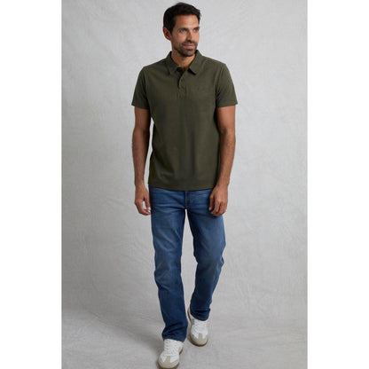Dark Olive - Front - Weird Fish Mens Jetstream Eco Friendly Branded Polo Shirt
