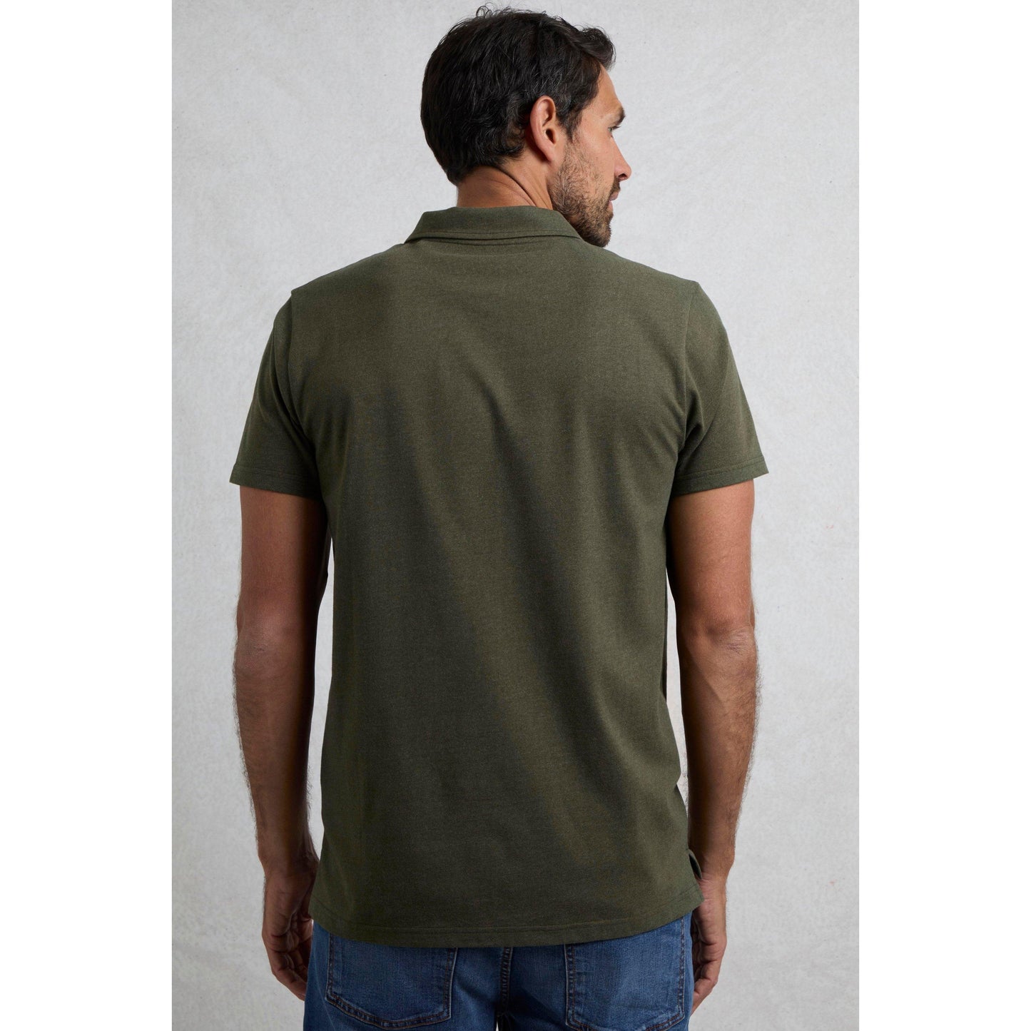 Dark Olive - Back - Weird Fish Mens Jetstream Eco Friendly Branded Polo Shirt