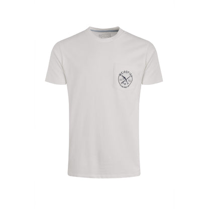 Dusty White - Front - Weird Fish Mens Tidal Organic Short-Sleeved T-Shirt