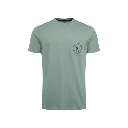 Dusty Teal - Front - Weird Fish Mens Tidal Organic Short-Sleeved T-Shirt