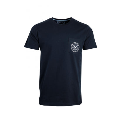 Navy - Front - Weird Fish Mens Tidal Organic Short-Sleeved T-Shirt