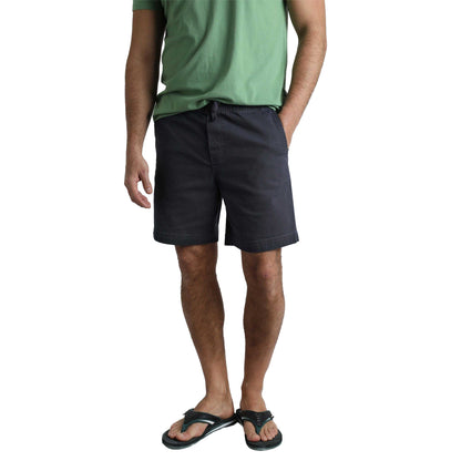 Navy - Side - Weird Fish Mens Weston Canvas Shorts