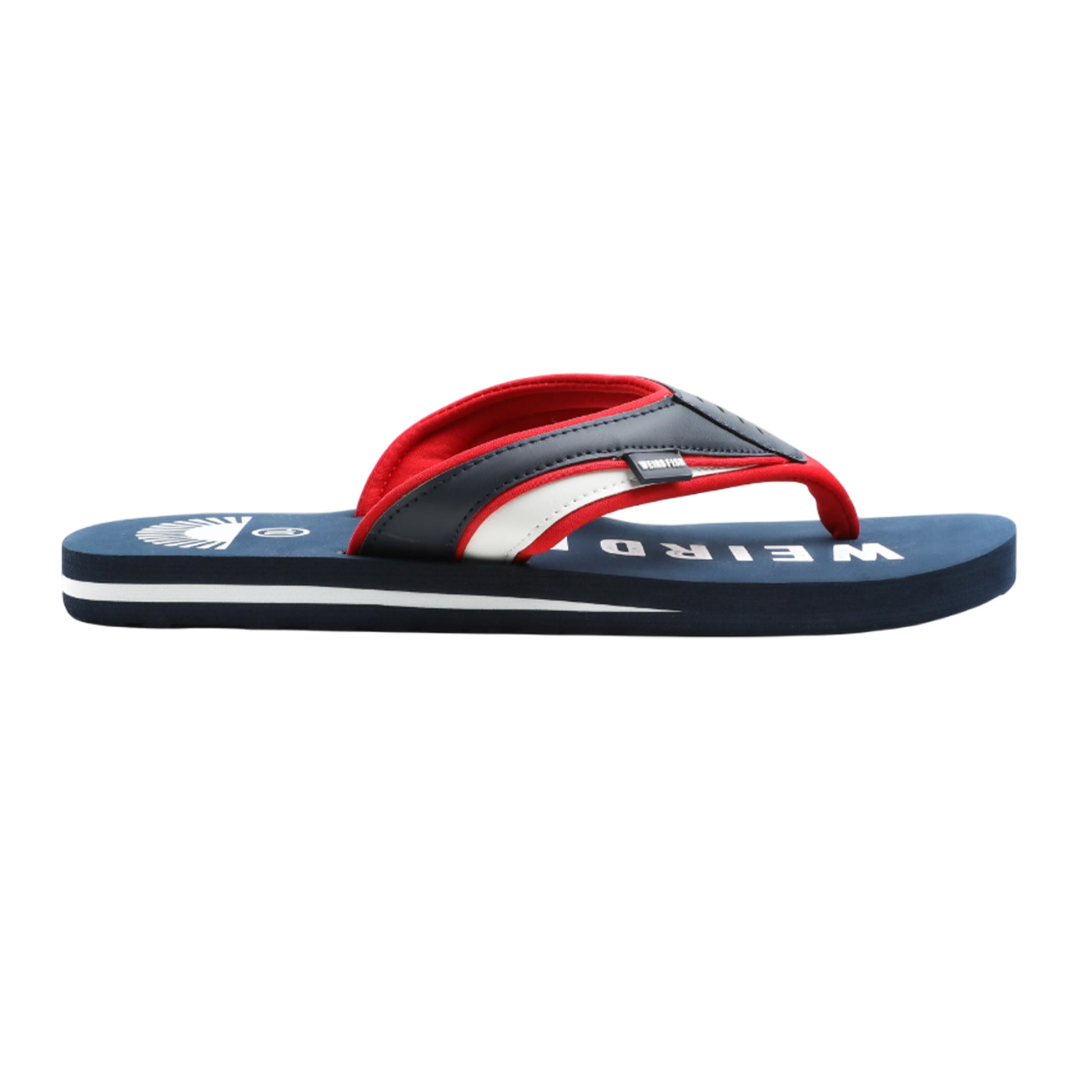 Dark Navy - Back - Weird Fish Mens Columbia Logo Flip Flops