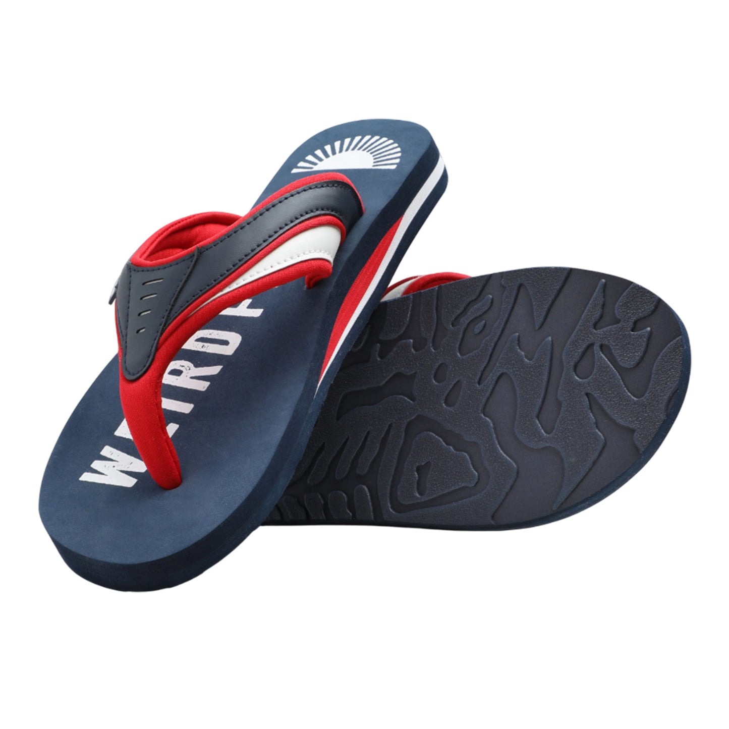 Dark Navy - Lifestyle - Weird Fish Mens Columbia Logo Flip Flops
