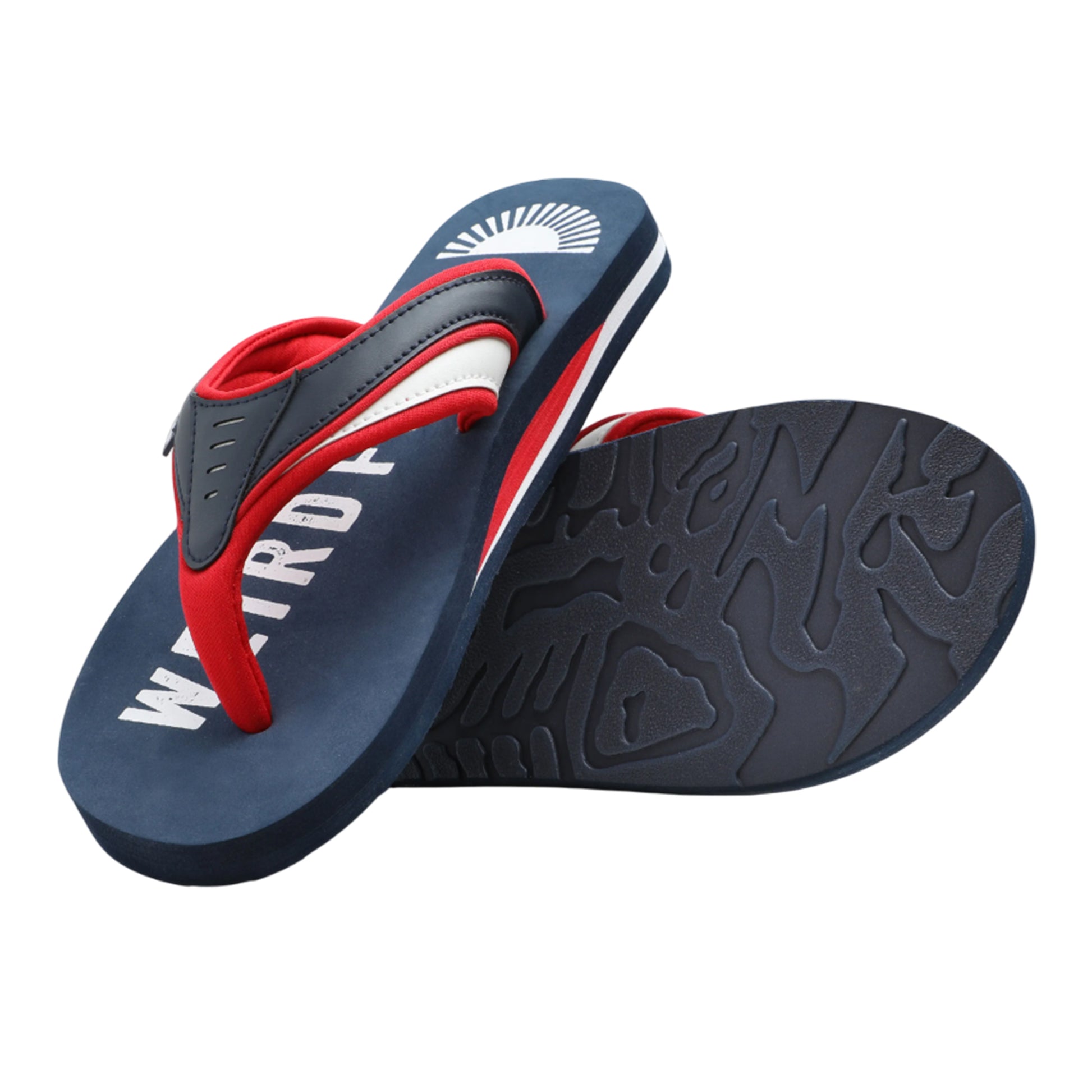 Dark Navy - Lifestyle - Weird Fish Mens Columbia Logo Flip Flops