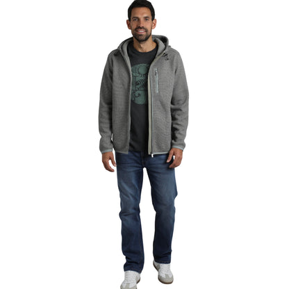 Limestone - Pack Shot - Weird Fish Mens Lockie Bonded Full Zip Fleece Jacket