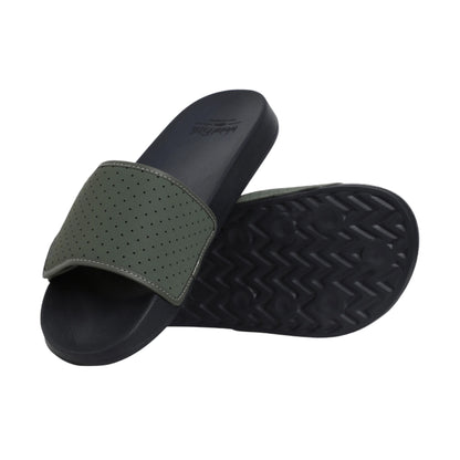 Army Green-Black - Lifestyle - Weird Fish Mens Oliver Pool Sliders