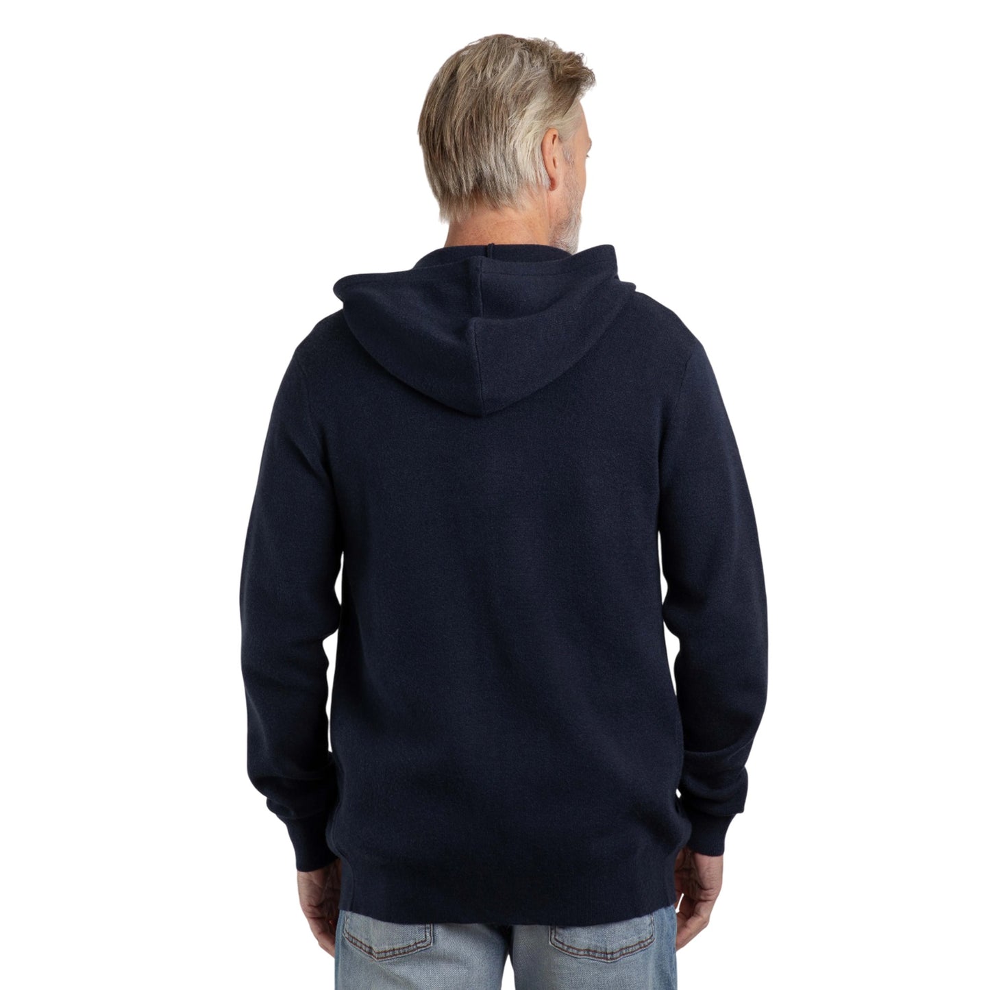 Navy - Lifestyle - Weird Fish Mens Samuel Knitted Full Zip Hoodie