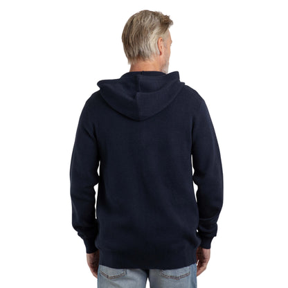 Navy - Lifestyle - Weird Fish Mens Samuel Knitted Full Zip Hoodie