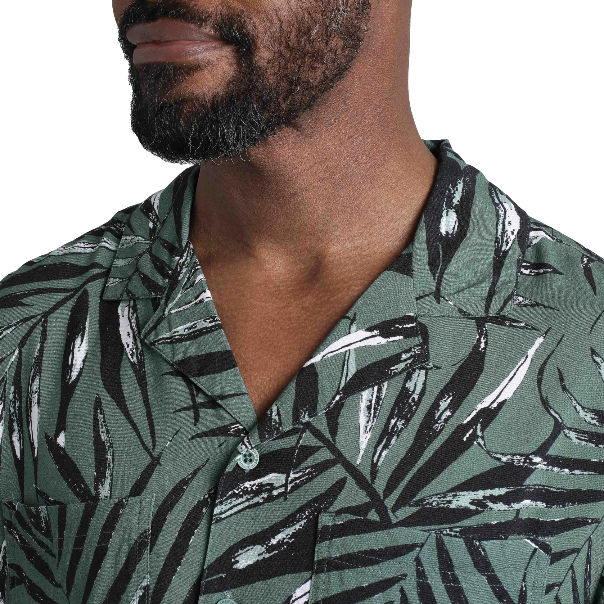 Army Green - Pack Shot - Weird Fish Mens Holborn Hawaiian Eco Viscose Shirt