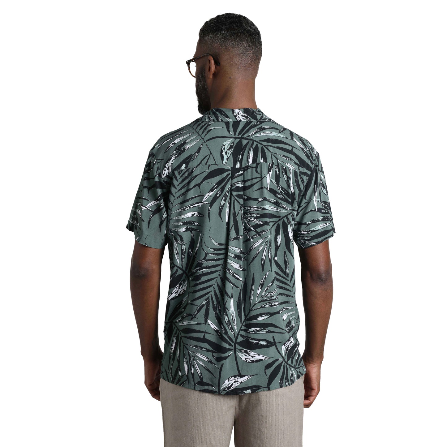 Army Green - Lifestyle - Weird Fish Mens Holborn Hawaiian Eco Viscose Shirt