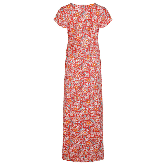 Tango Red - Back - Weird Fish Womens-Ladies Mirren All-Over Print Maxi Dress