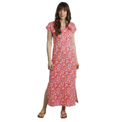 Tango Red - Side - Weird Fish Womens-Ladies Mirren All-Over Print Maxi Dress