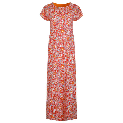 Tango Red - Front - Weird Fish Womens-Ladies Mirren All-Over Print Maxi Dress
