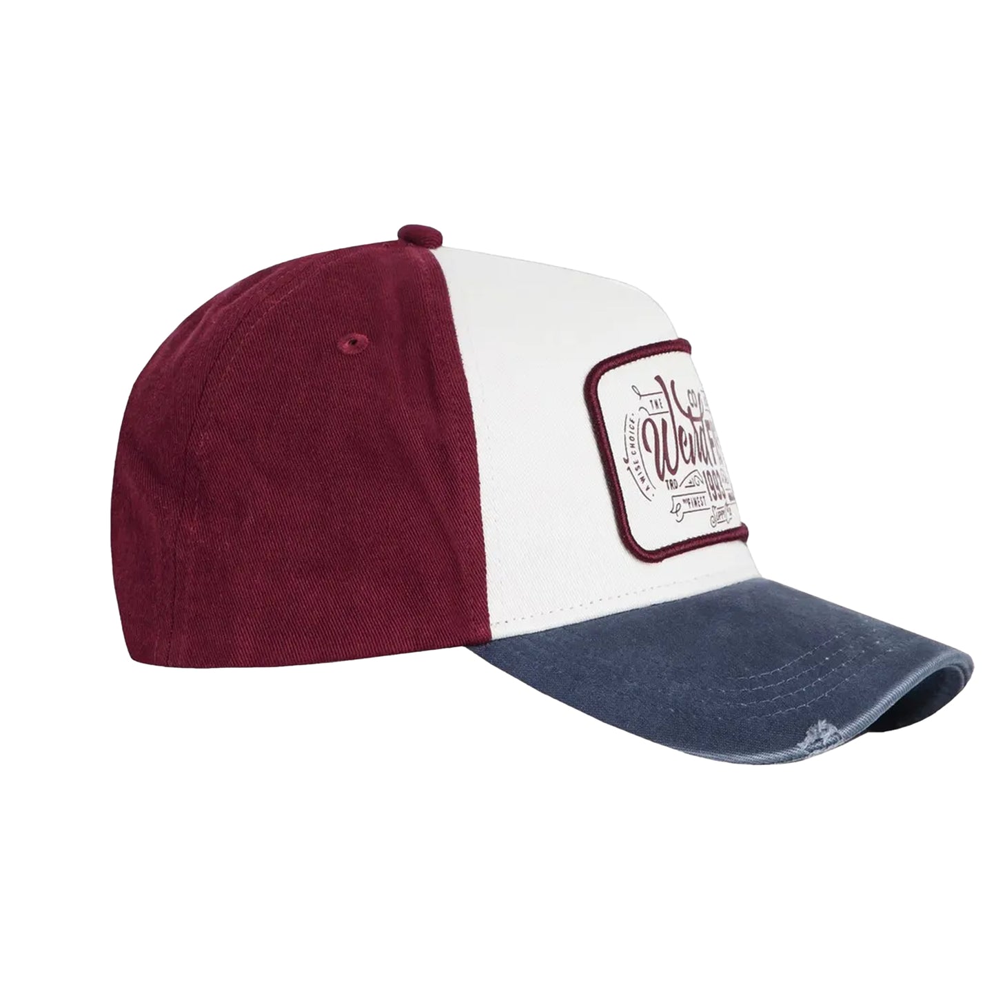 Navy - Front - Weird Fish Haywood Colour Block Baseball Cap