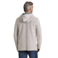 Ecru - Back - Weird Fish Mens Bakersfield Macaroni Button Neck Hoodie