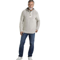 Ecru - Pack Shot - Weird Fish Mens Bakersfield Macaroni Button Neck Hoodie