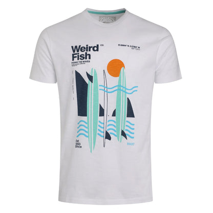 White - Front - Weird Fish Mens Coordinates Graphic T-Shirt