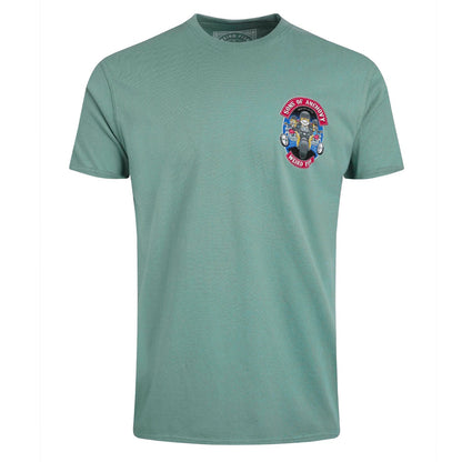 Mineral Blue - Front - Weird Fish Mens Sons Of Anchovy Back Print T-Shirt